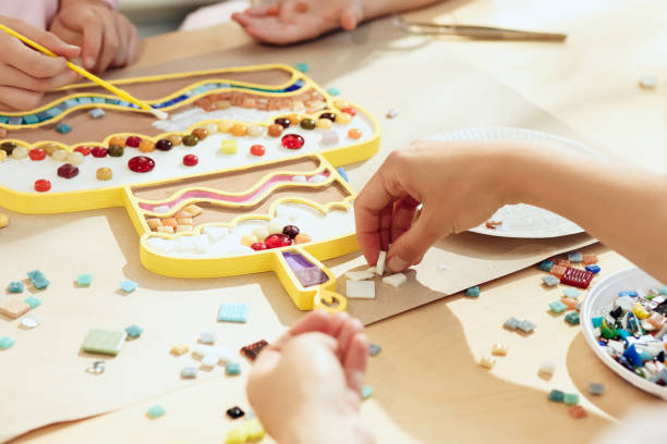 istock mosaic puzzle art for kids, children's creative game 980203116