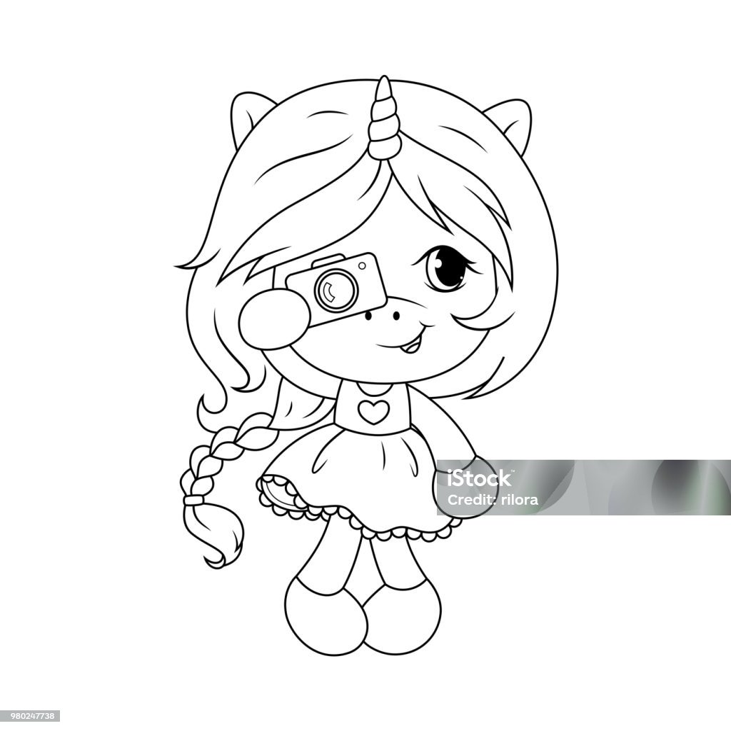 Ilustración de Unicornio Lindo Bebé Con Cámara Página Para Colorear Para Niñas Vector y más Vectores Libres de Derechos de Adulto - iStock Ilustración de Unicornio Lindo Bebé Con Cámara Página Para Colorear Para Niñas Vector y más Vectores Libres de Derechos de Adulto - iStock