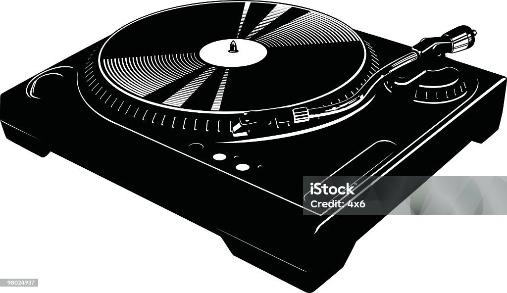 Incrível Mesa giratória - Vetor de Toca-discos royalty-free