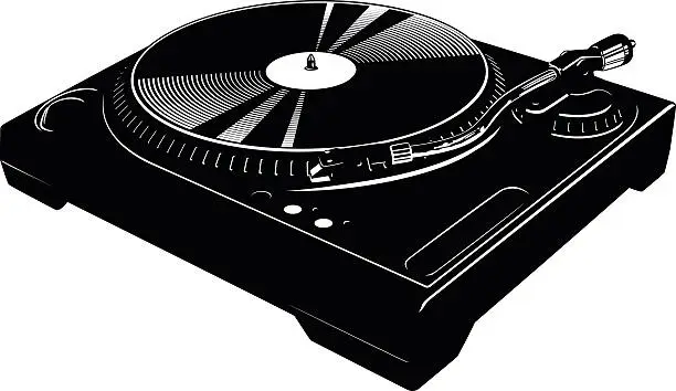 Vector illustration of Awesome turntable