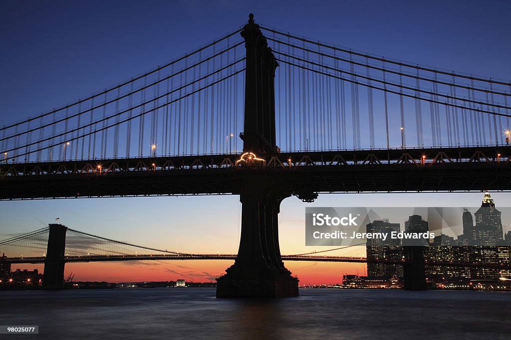 Ponte de Manhattan, Nova Iorque - Foto de stock de Arquitetura royalty-free