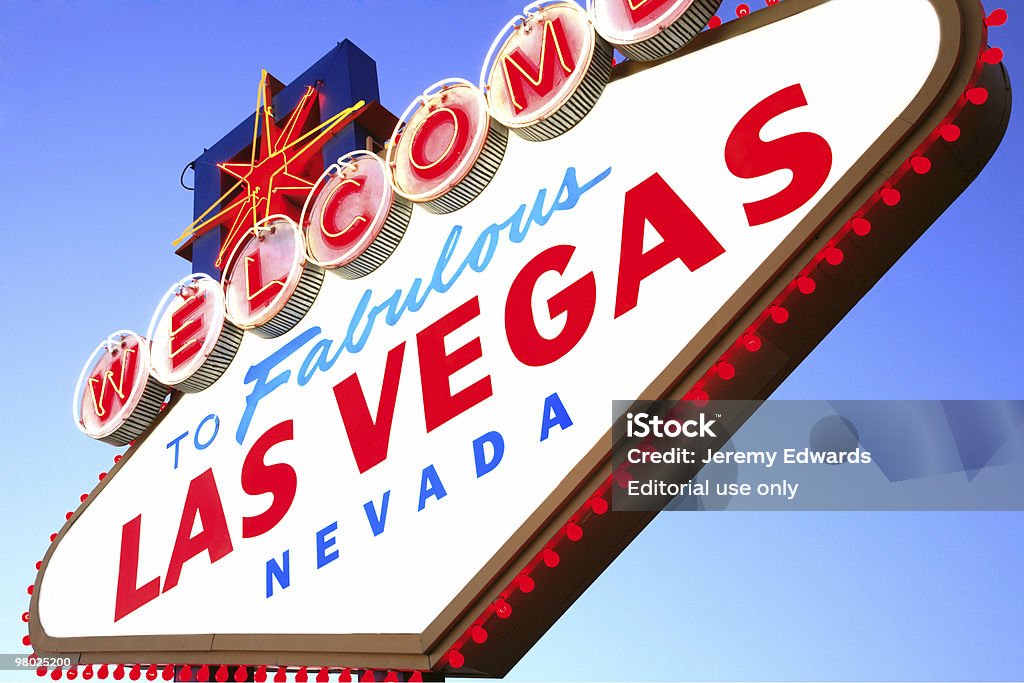 Signe de Las Vegas, dans le Nevada - Photo de Couleur vive libre de droits