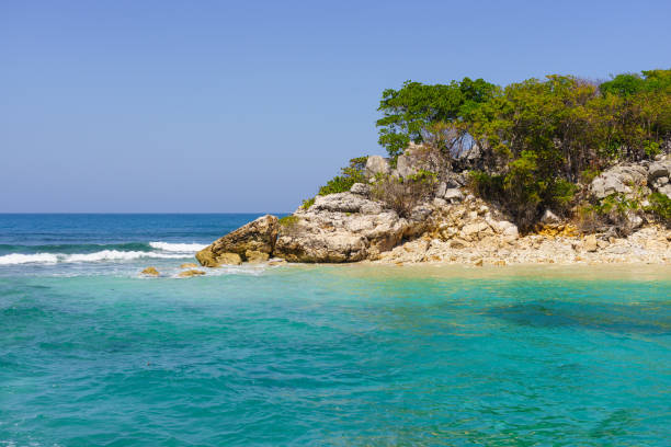 istock Exotic wild tropical beach, Labadee Island, Haiti. 980252750