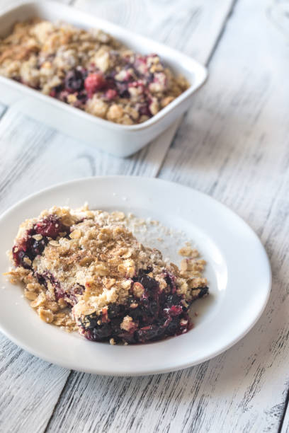 istock Portion of berry crumble 980269122