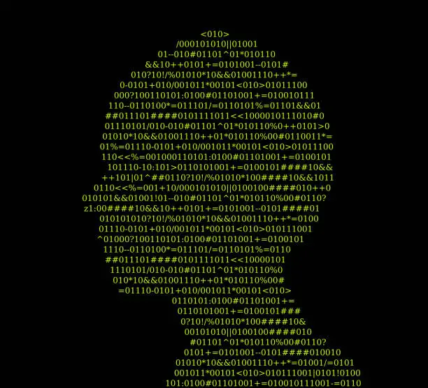 Vector illustration of Boy silhouette, Artificial Intelligence