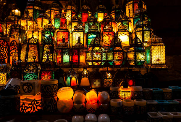 istock lighting with colors on muslim style's lantern 980272618