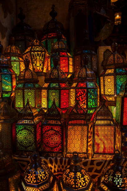 istock lighting with colors on muslim style's lantern 980272646
