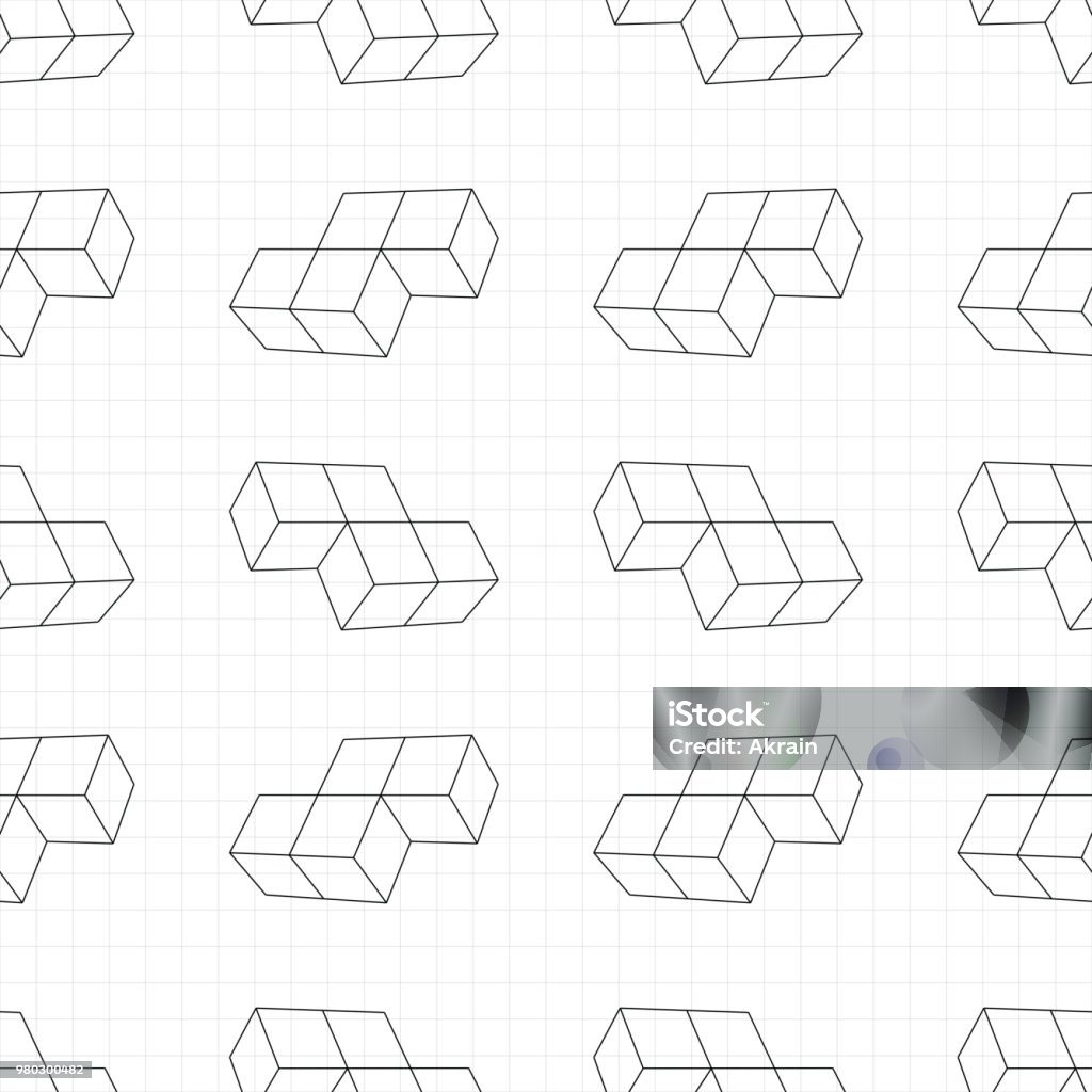 Dimensional Patterns Abstract Seamless Geometric Pattern A Threedimensional Shape In Space ...