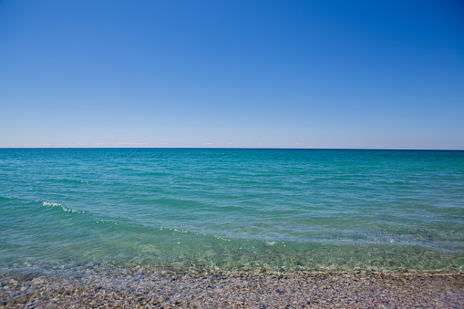 The clear blue waters of Lake Michigan