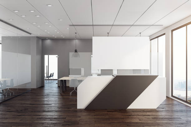 istock Contemporary recpetion with empty poster 980307834