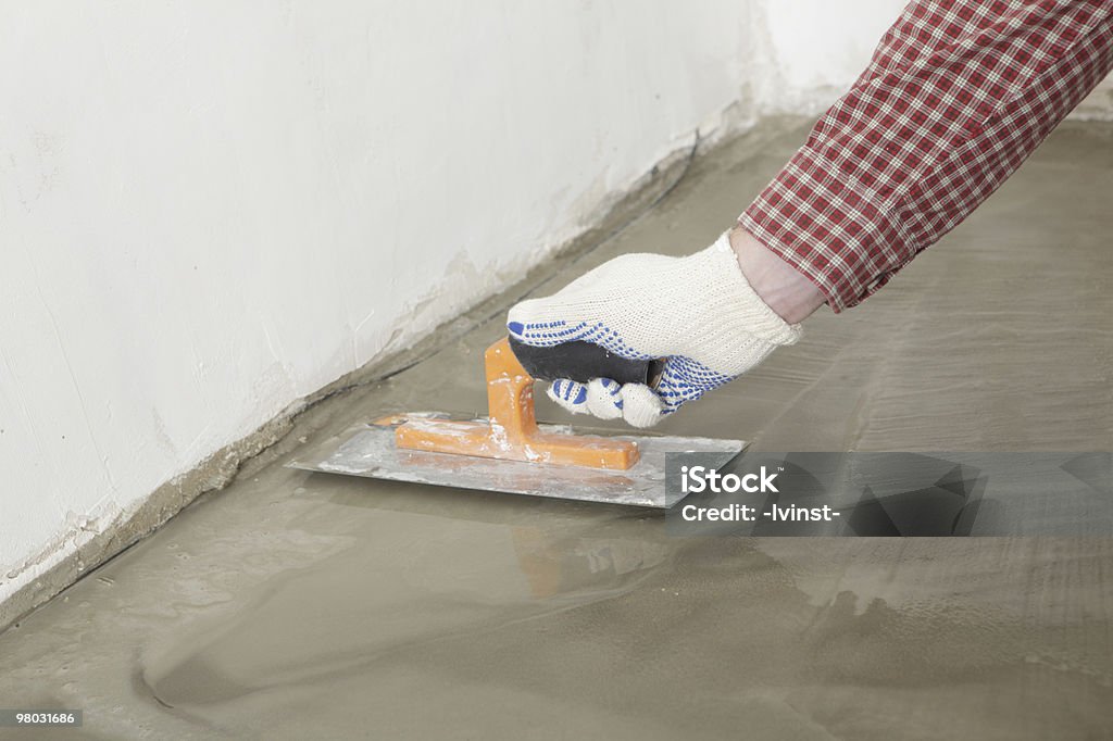 Floor smoothing  Activity Stock Photo