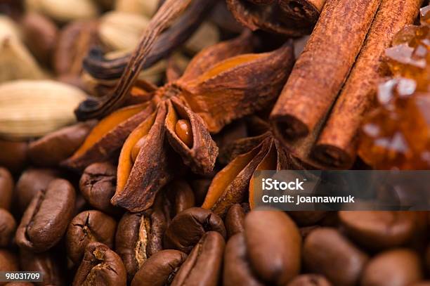 Aroma Coffe Ingredients Stock Photo - Download Image Now - Anise, Bean, Brown