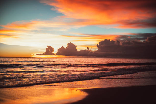 Beautiful sunset over the sea