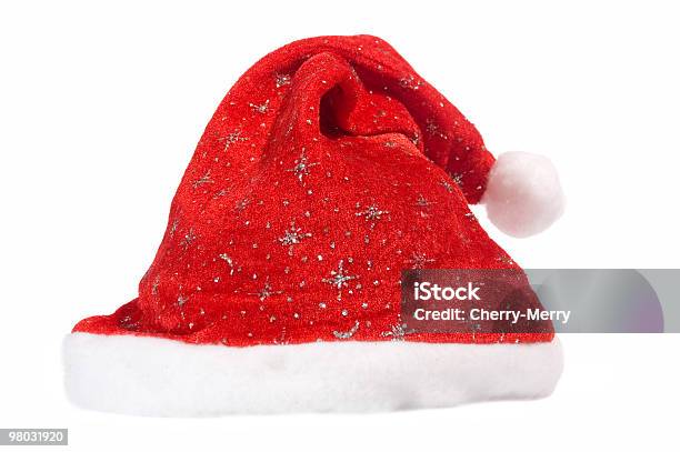 Santa Red Hat Stock Photo - Download Image Now - Christmas, Color Image, Cut Out