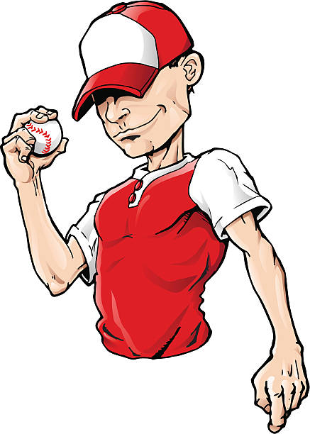ilustraciones, imágenes clip art, dibujos animados e iconos de stock de niños de béisbol - white background baseball one person action
