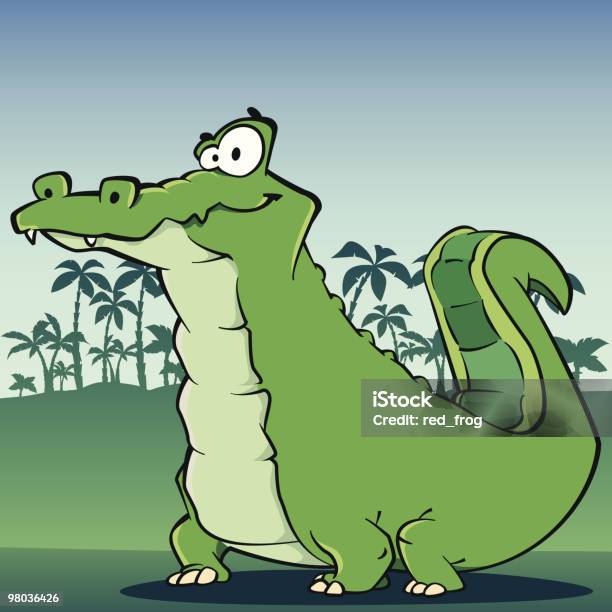 Крокодил — стоковая векторная графика и другие изображения на тему Крокодил - Крокодил, Амфибия, Большой