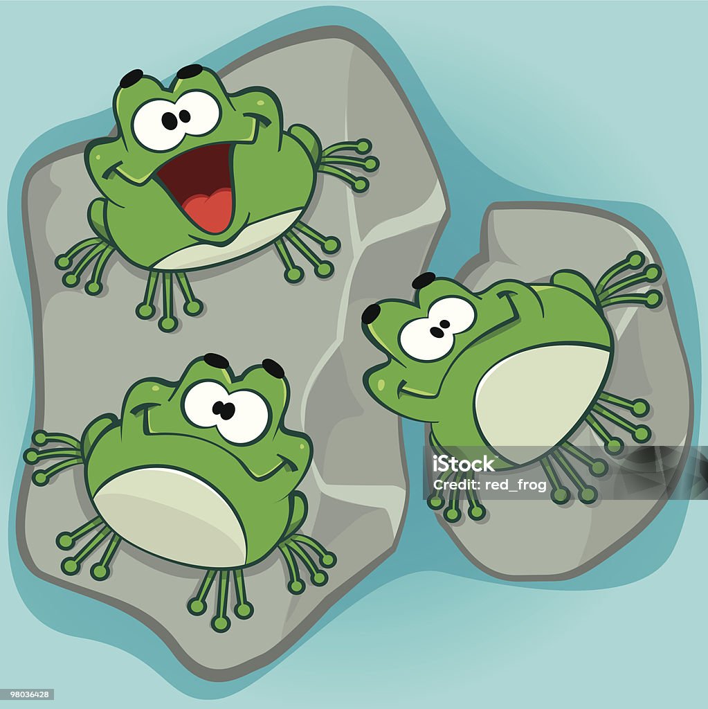 Feliz ranas - arte vectorial de Rana libre de derechos