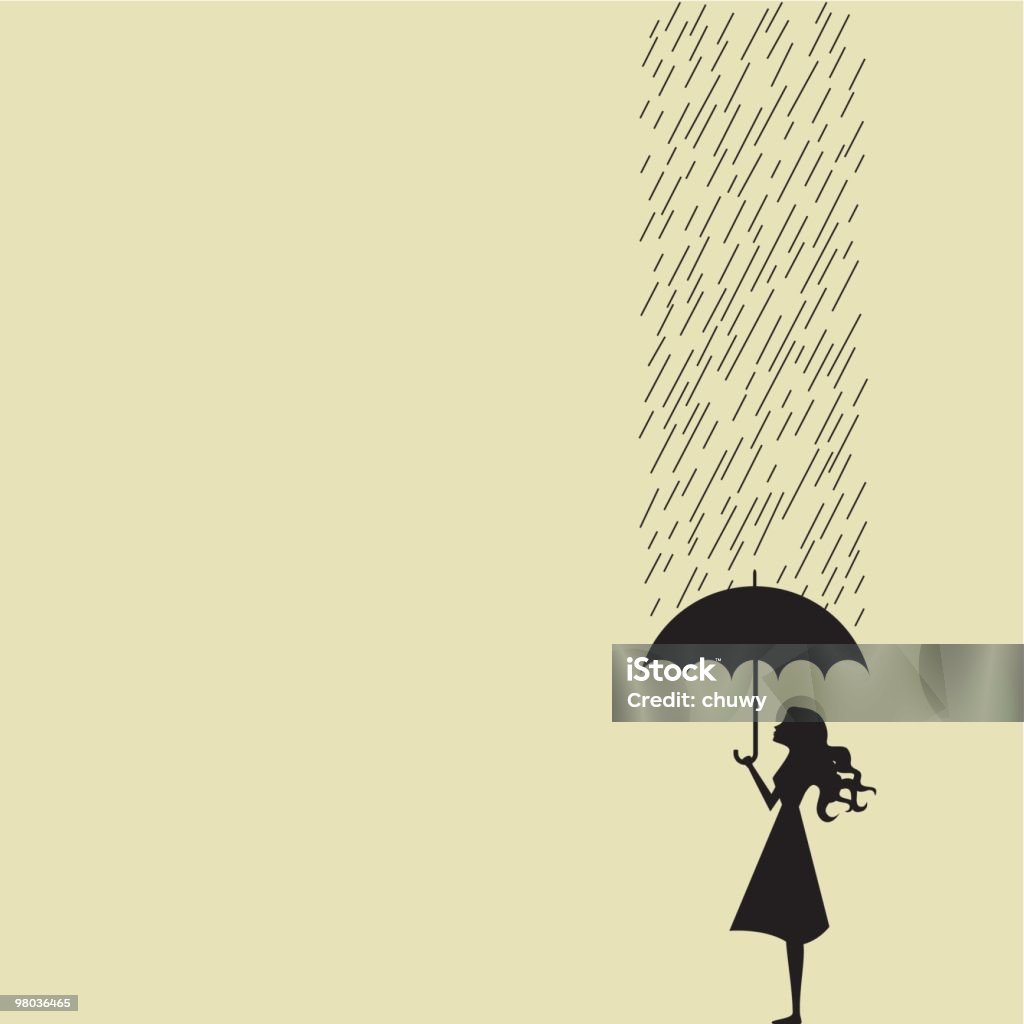 Hoja de tipo lluvia - arte vectorial de Paraguas libre de derechos