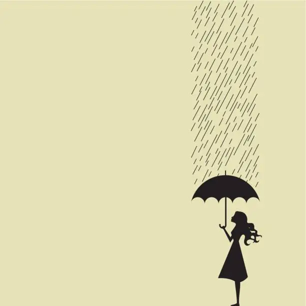 Vector illustration of Sheet of rain