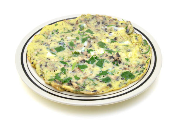 istock Omelet with mushroom and green onions 980383690