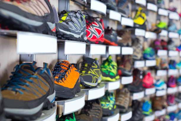 istock Image of sneakers on shelves 980403176