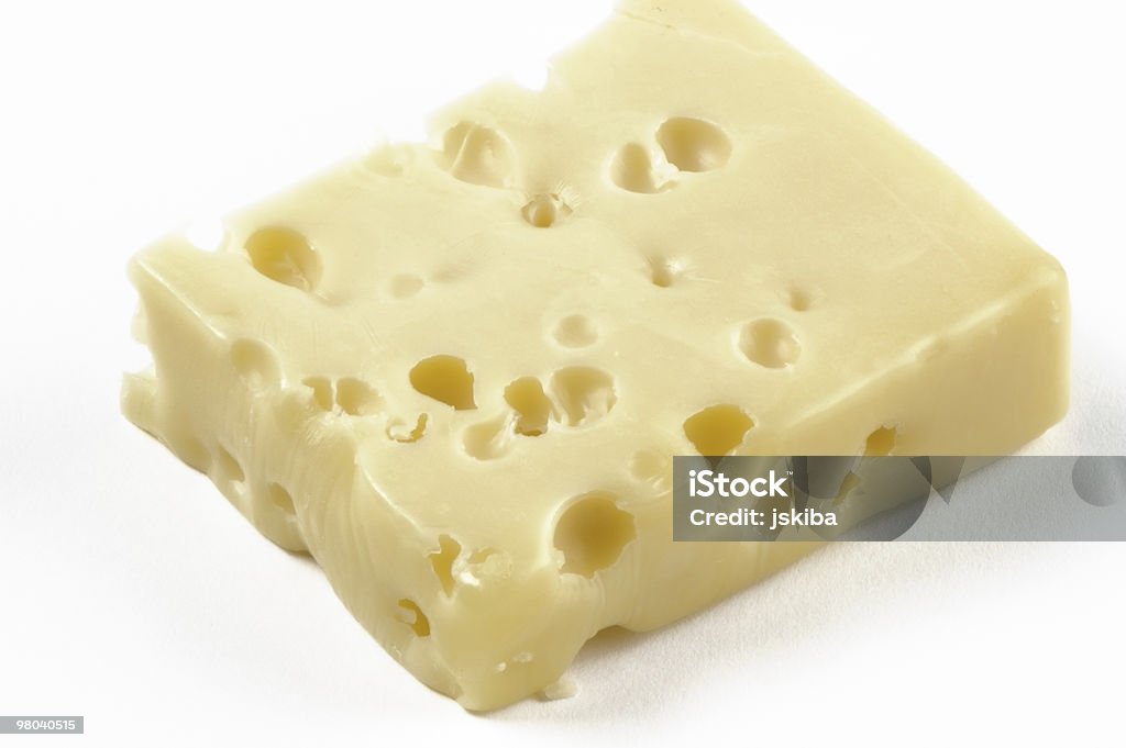 Groupe de fromage suisse sur fond blanc - Photo de Jarlsberg libre de droits