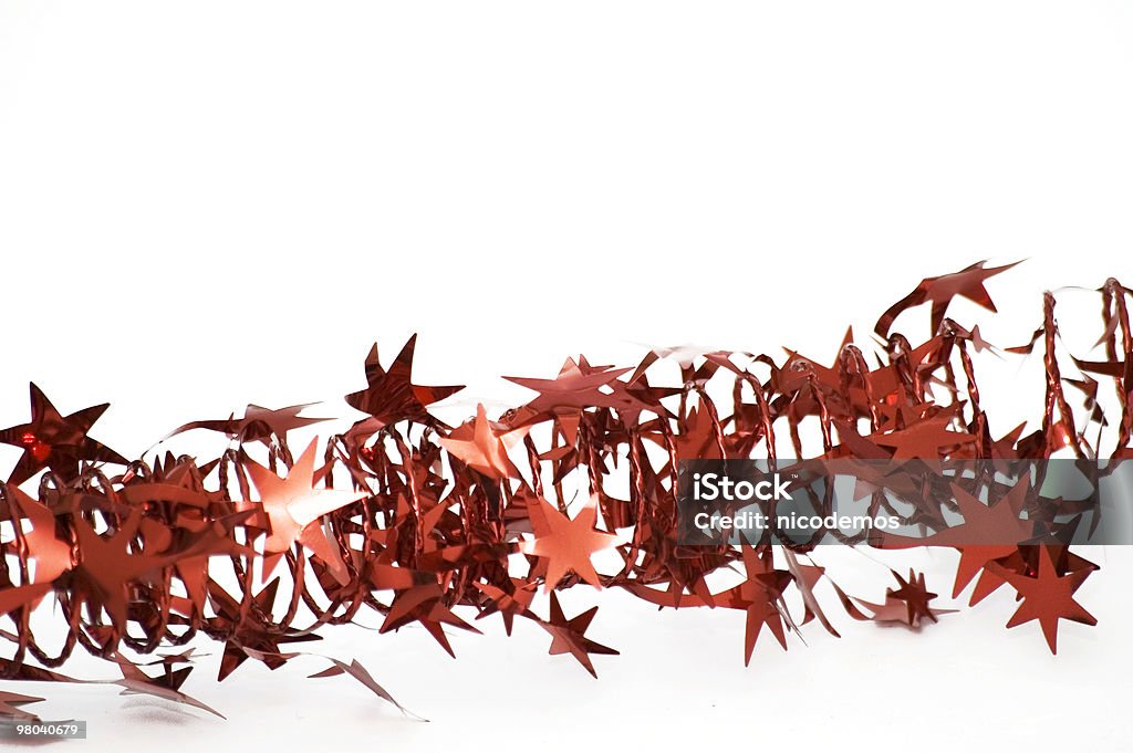 Rosso Ghirlanda - Foto stock royalty-free di A forma di stella