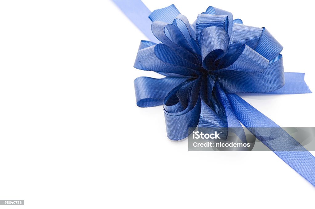 Синий с бантом - Стоковые фото Узел бантиком роялти-фри