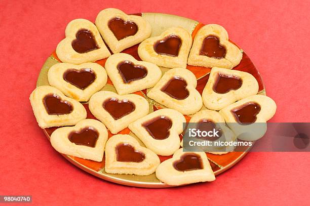 Valentine Pliki Cookie - zdjęcia stockowe i więcej obrazów Bez ludzi - Bez ludzi, Ciasteczko, Czerwony