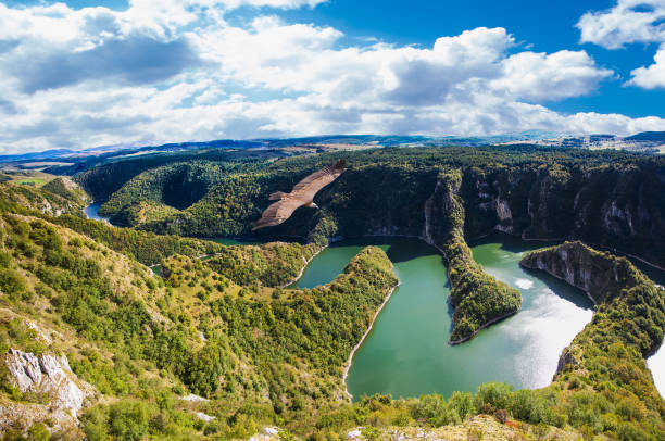 istock Meanders of river Uvac on sunny day, Serbia. 980431756