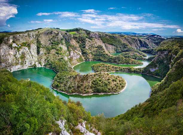 istock Meanders at rocky river Uvac gorge, southwest Serbia 980431786