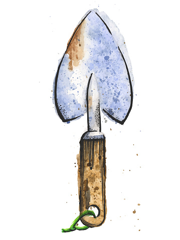 istock Gardening Tools Watercolor and Ink Drawing 980432942