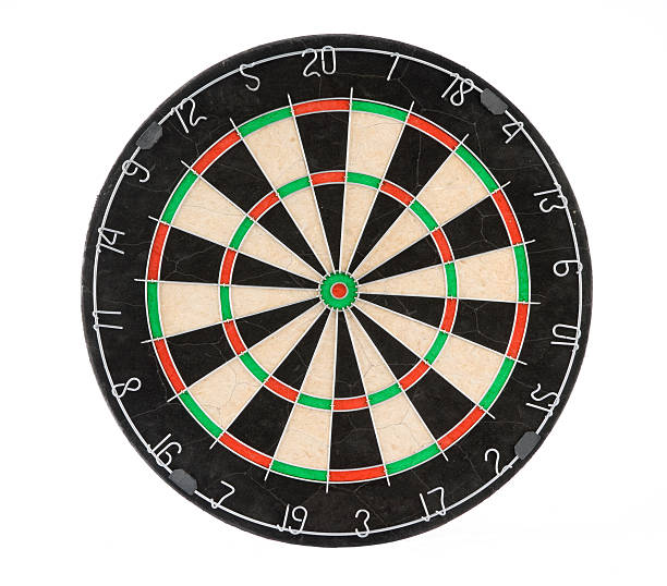 Hey picture of a green black and red dartboard Dartboard isolated on white dartboard photos stock pictures, royalty-free photos & images