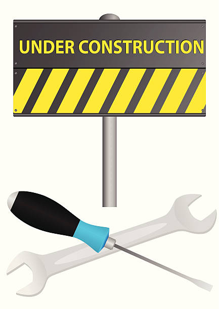 Under Construction vector art illustration