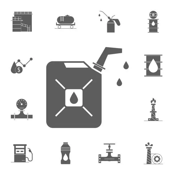 Vector illustration of gas canister icon. Detailed set of Oil icons. Premium quality graphic design sign. One of the collection icons for websites, web design, mobile app