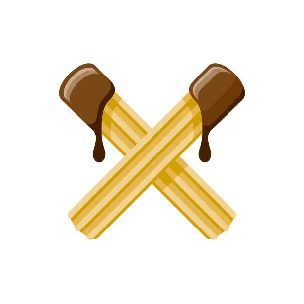 Vector illustration of Churros Flat Design Dessert Icon