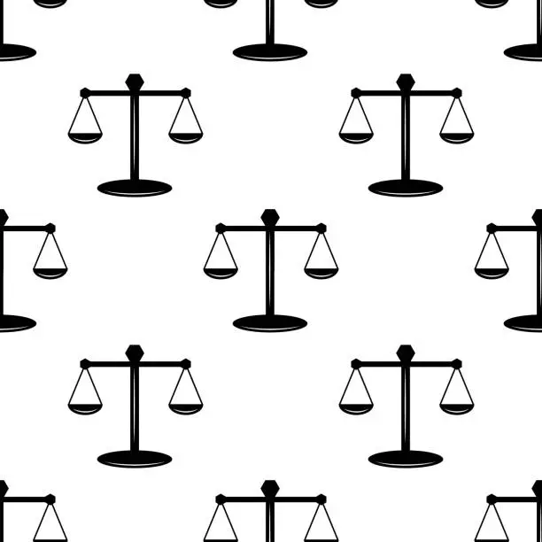 Vector illustration of scales of law icon. Element of Oil icons for mobile concept and web apps. Pattern repeat seamlessscales of law icon can be used for web and mobile