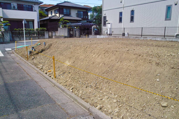 Land after dismantling a house