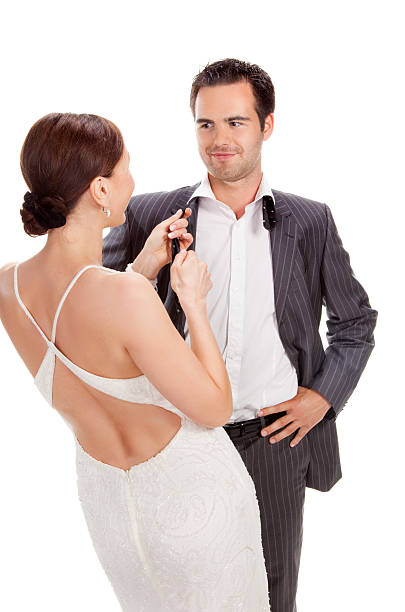 istock fashion couple, studio shot on white 98054500