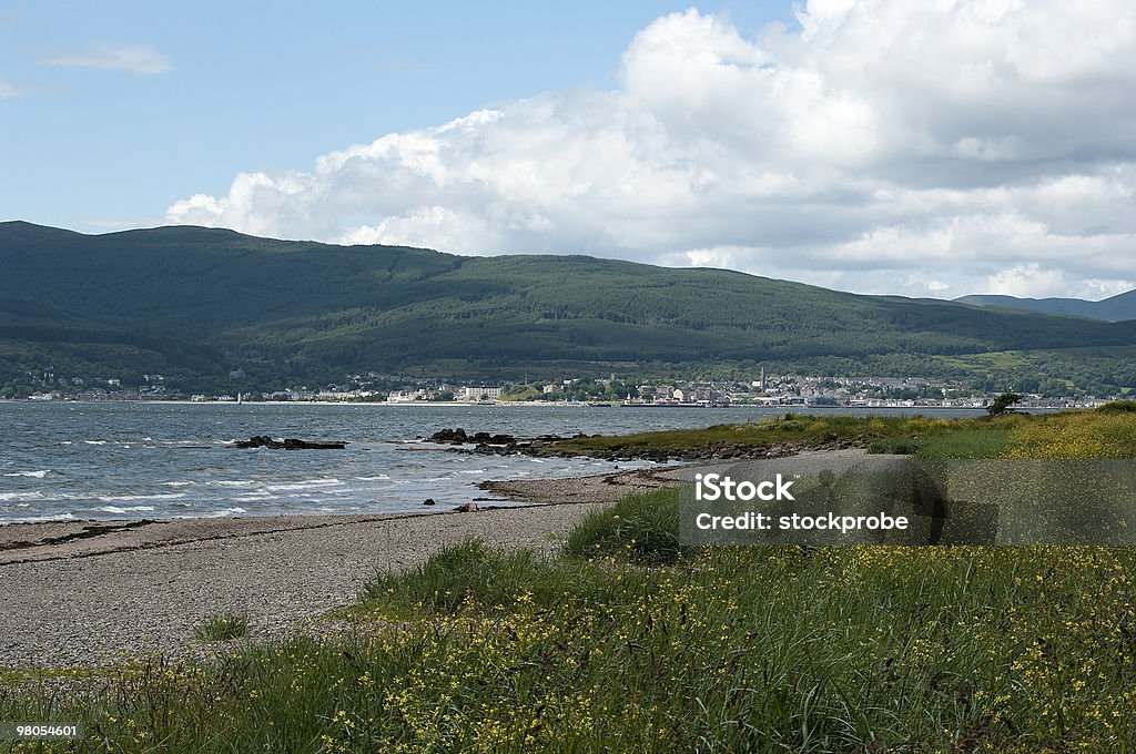 Dunoon from Cardwell Bay  Beach Stock Photo