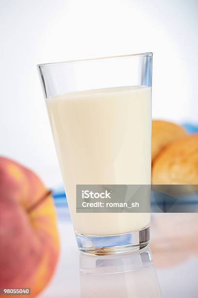 Glass Of Milk Stock Photo - Download Image Now - Apple - Fruit, Color Image, Dairy Product