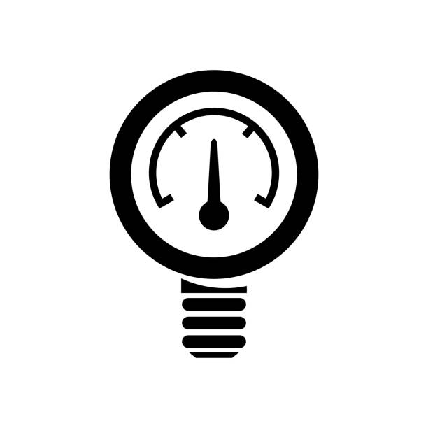 압력 계 압력 실루엣 - gas fuel pump symbol metal stock illustrations