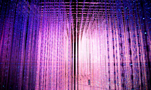 istock Space full of purple lights 980591396
