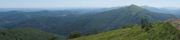 istock Bieszczady mountains, Poloniny mountains - panorama 980606782