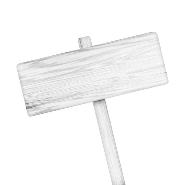 istock Wooden sign isolated on white 980610276