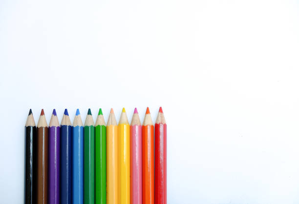 istock Close up color pencil isolated on white background 980614026