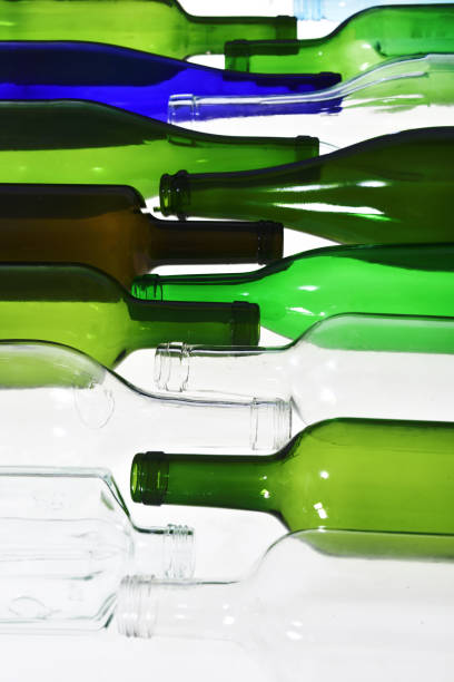 istock top view of glass bottles on white 980623648