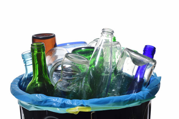 istock view of recycling glass on white 980623834