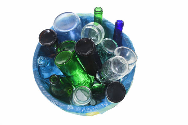 istock top view of recycling glass on white 980623896