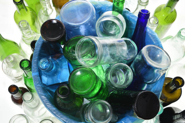 istock top view of recycling glass on white 980623920